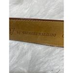Vintage Georges Marciano Brown Leather Belt With Sterling Silver Large buckle Size 30 Photo 4