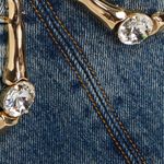 Area NYC AREA Claw Embellished Denim Mini Dress size US 4  Photo 7