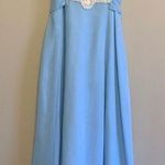 None Gunne Sax Prairie Dress Sleeveless Maxi Light Blue Photo 0