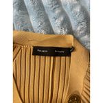 Proenza Schouler Ribbed Knit Long Sleeve Maxi Cardigan Dress Mustard Yellow S Photo 3