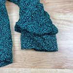 A New Day  Women's Green Printed Bishop Long Sleeve Shirt - Size XS - NWT Photo 4