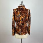 Julie Brown  Tie Neck Tiger Print Button Front Blouse Photo 4