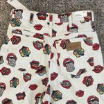 Wrangler  Read My Lips Print High Rise 652 Barrel Jean Rolling Stones 27 x 31 NWT Photo 13