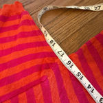 Talbots Vintage  100% silk pink and orange stripe sweater blouse small Photo 4