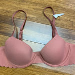 Aerie Smoothez Demi Bra Size 32B Mauve Pink Scalloped Comfort Everyday Lingerie Photo 0