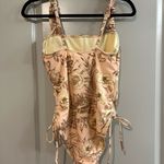 Agua Bendita  Yellow and Brown Floral Swimsuit Photo 3
