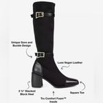 Journee Collection  Women's Gaibree
Stacked Heel Knee High Boots black size 8.5 Photo 4