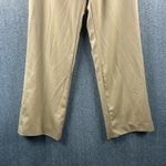 Women's 100% Wool Wide Leg Pant Size 12 Tan Satin Photo 2