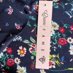 Crave fame  Navy Floral Cold-Shoulder Crop Top, L Photo 4