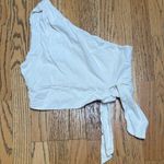 Free People  Carmen One Shoulder White Crop Top Toe size Large Photo 1