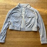 Aerie Grey Cropped Zip-Up Photo 0