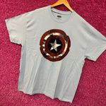 Captain America War Torn Shield Marvel T-shirt Size 2XL Photo 2