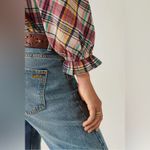 Ba&sh  Womens Medium Betsy Ruffled Plaid Button Down Shirt Beige Multi Check Fall Photo 2