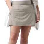 Athleta NWT  Brooklyn Skort Size 14 Textured 16” Pull On Gray Ivory Stripe NEW Photo 0