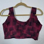 MeUndies Women Plus Size 3X Black Red Stripe Scoop Bralette Loungewear Wicking Photo 3