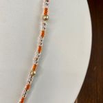 Pumpkin Pendant Orange, Champagne & Pearl Beaded Necklace Photo 2
