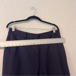 Tory Burch  Womens Slim Straight Leg Wool Pants 6 Navy Blue Mid Rise #86 Photo 6