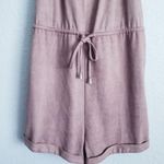 Selfie Leslie  Suede Cowl Neck Romper Photo 2