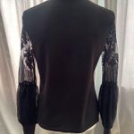 SheIn Black Long Lace Sleeved Women’s Small Top Photo 5