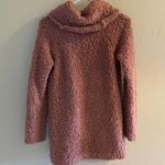 Pink Rose Sherpa Pink Turtleneck Sweater Photo 3