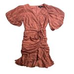 Lulus Cherish This Moment Rusty Rose Ruched Asymmetrical Mini Dress NWT Photo 4