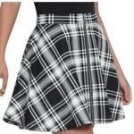 Hot Topic Black White Plaid Front Zip O'Ring Mini Skirt Pockets NWOT Size S/M Photo 0
