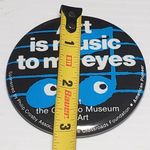 Vtg Art Is Music To My Eyes Orlando Museum Of Art Pinback Button 3" Photo 2