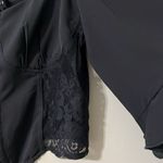 Pretty Little Thing  8 black chiffon frill sleeve lace insert hook & eye corset Photo 4