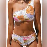 Cupshe NWT  Bathing Suit Bottoms Mid Rise With Scalloped Detail Photo 0