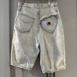 Vintage 90s Jou Jou Heartbreaker Denim Jean Shorts Lace Trim & Heart Patch 9/10 Blue Photo 4