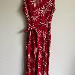 Jonathan Martin NWT  Red Cream Palm Leaf Jumpsuit Womens 9 Vintage Hawaiian Photo 1