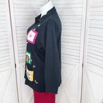 Bechamel Dog Lover Embroidered Patches Full Zip Cardigan Jacket Blue Large Photo 1