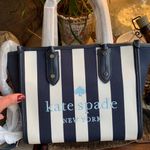 Kate Spade Authentic  Thick canvas and leather trim top zip Satchel/Crosby Photo 2