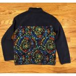 Lands' End  Deep Sea Navy Burst Tie Dye Small 6/8 tool snap fleece Photo 2