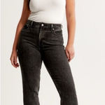 Abercrombie & Fitch The Mom High Rise Curve Love Jeans in Black Size 25/0 Long Photo 0
