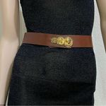 Rare Vintage 50’s GARAY Topgrain Cowhide Brown Leather Roman Coins Belt Size 28 Photo 3