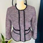 Banana Republic Textured Tweed Blazer Jacket, Size 4, Navy/Red/Multi, NWOT Photo 2