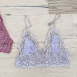Victoria's Secret Lace Bralette Lot 2 Piece Size S Pink Purple Lavender Halter Coquette Loungewear Photo 2