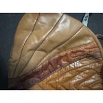 Vintage Sharif Leather Patchwork Purse 1980s Crossbody Bag Brown Tan Retro Photo 4