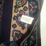Vintage SPECIALTY HOUSE Pure Silk Scarf Blue Paisley Japan Neck Head Rectangle Photo 3