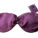 Shade & Shore Women's Pink Crochet Bandeau Bikini Top - Size 34DD - NWT Photo 0