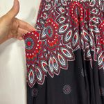 Bajamath Haram Palazzo Pants Womens Sz M Black Floral Boho Hippie Festival Beach Size M Photo 1