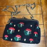 Embroidered Black Mushroom Chain Bag Photo 0