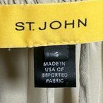St. John  Silk Maxi Skirt size Small Elastic Waist Pockets Tan Photo 2