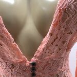 Impulsive Size Small Peach Knitted 3 Button Closure Long Sleeve Cover Up. New Orange Photo 1