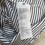 Hollister Black White Stripe Embroidered Butterfly Long Sleeve Crop Top Size L Photo 4