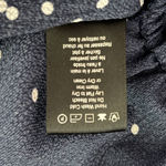 Heartloom  Shirt Womens‎ Large Blue White Polka Dot Peplum Blouse Career Casual Photo 8