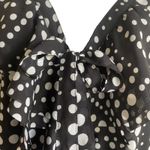 White House | Black Market  Women Tunic Top S‎ Black Ruffle Dots Strappy Flowy Y2K Photo 6