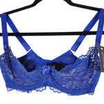 Frederick's of Hollywood  Nude and Blue Lace Bra Size 32D NWT Lingerie Shower Photo 0