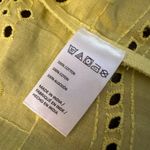 Anthropologie Maeve yellow eyelet lace open front cardigan Photo 6